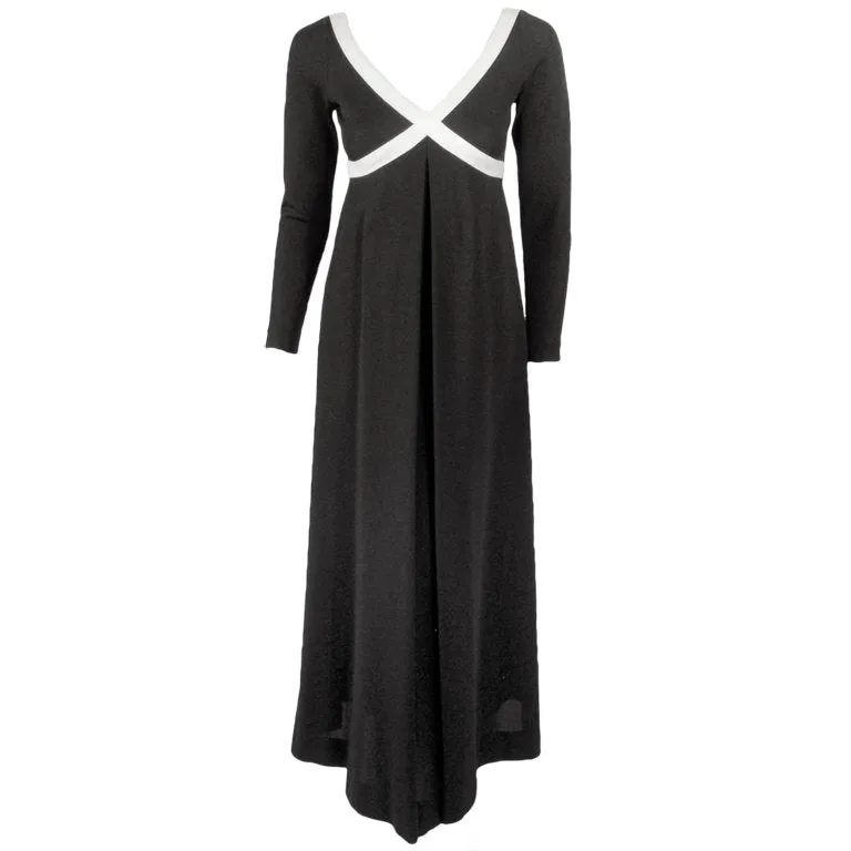 RUDI GERNREICH Vintage Gold and Silver Lurex Knit Maxi Dress