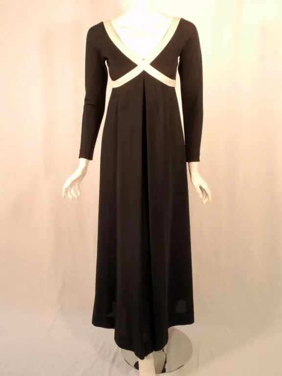RUDI GERNREICH Vintage Gold and Silver Lurex Knit Maxi Dress