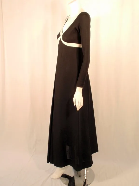RUDI GERNREICH Vintage Gold and Silver Lurex Knit Maxi Dress