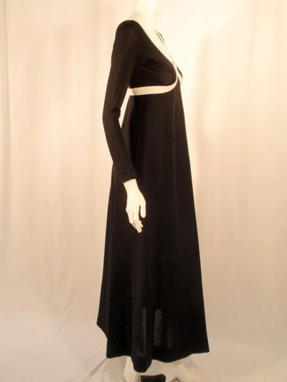 RUDI GERNREICH Vintage Gold and Silver Lurex Knit Maxi Dress