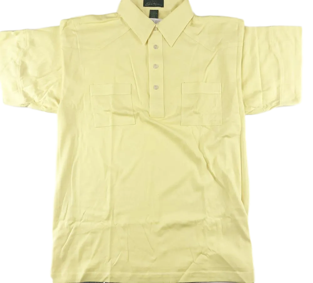 Sahara  Mens  Yellow  Short  Sleeve Polo