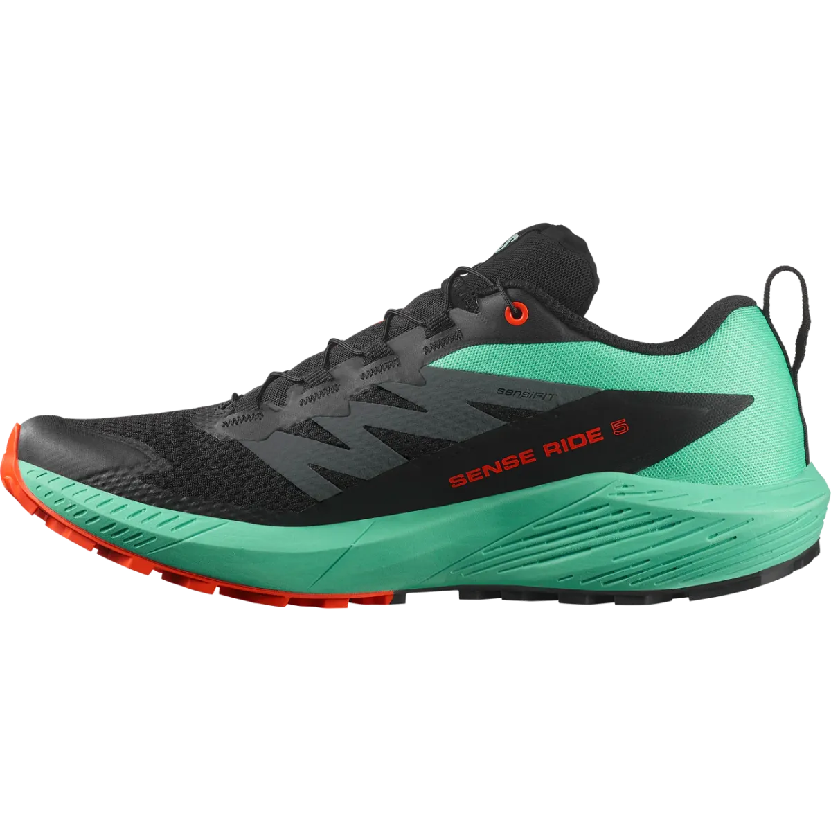 Salomon - Sense Ride 5 - Black/Bay/Cherry Tomato - Men's