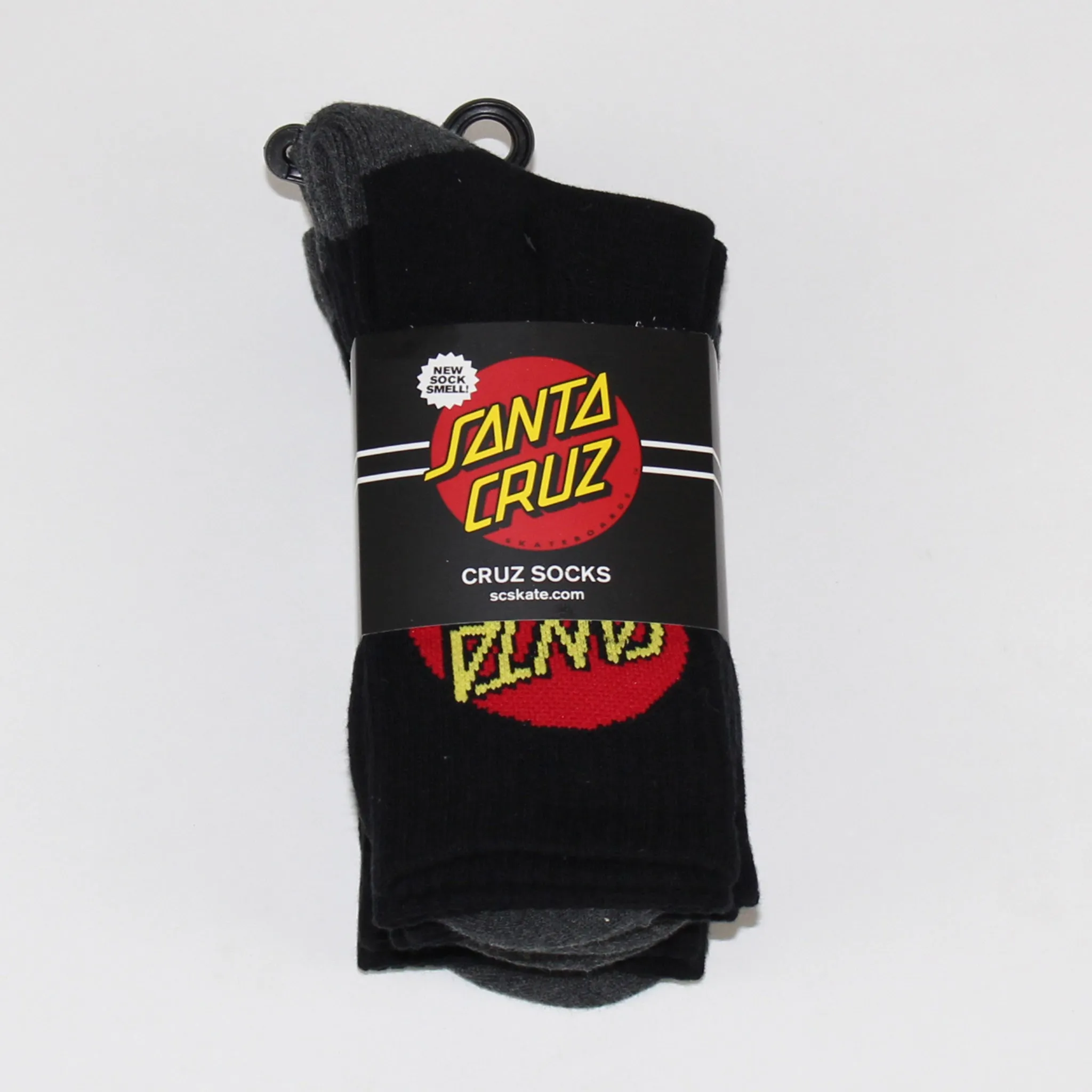 Santa Cruz Classic Dot Mens Sock 4pk Black
