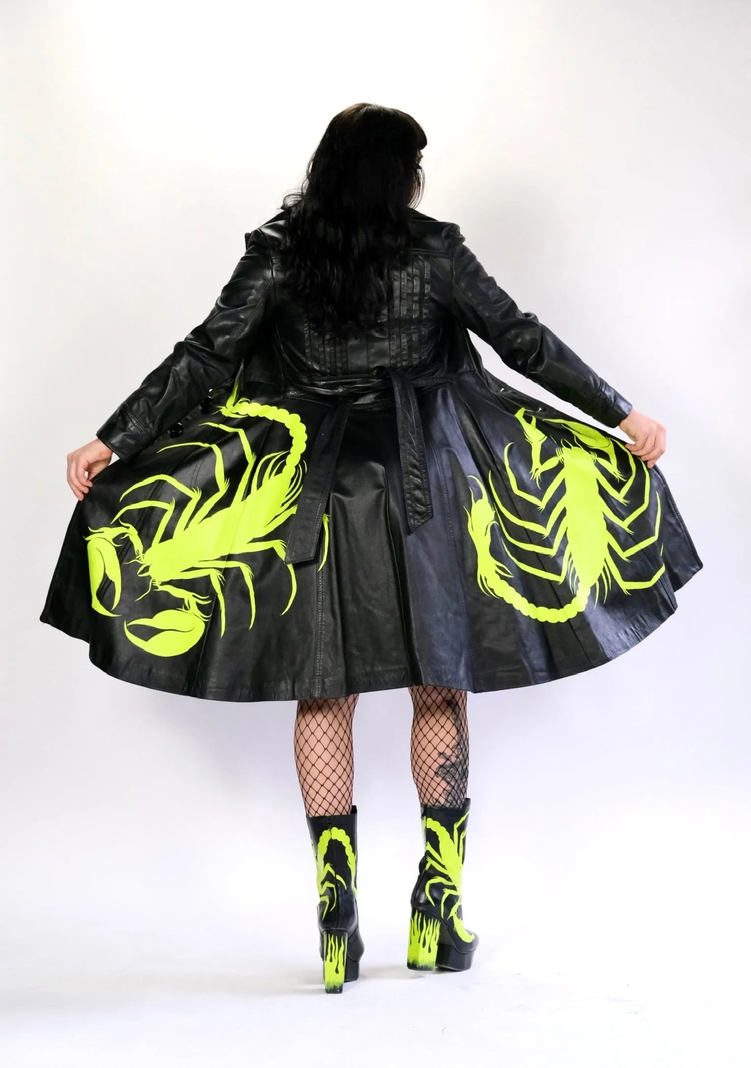 Scorpion Leather Trench Coat
