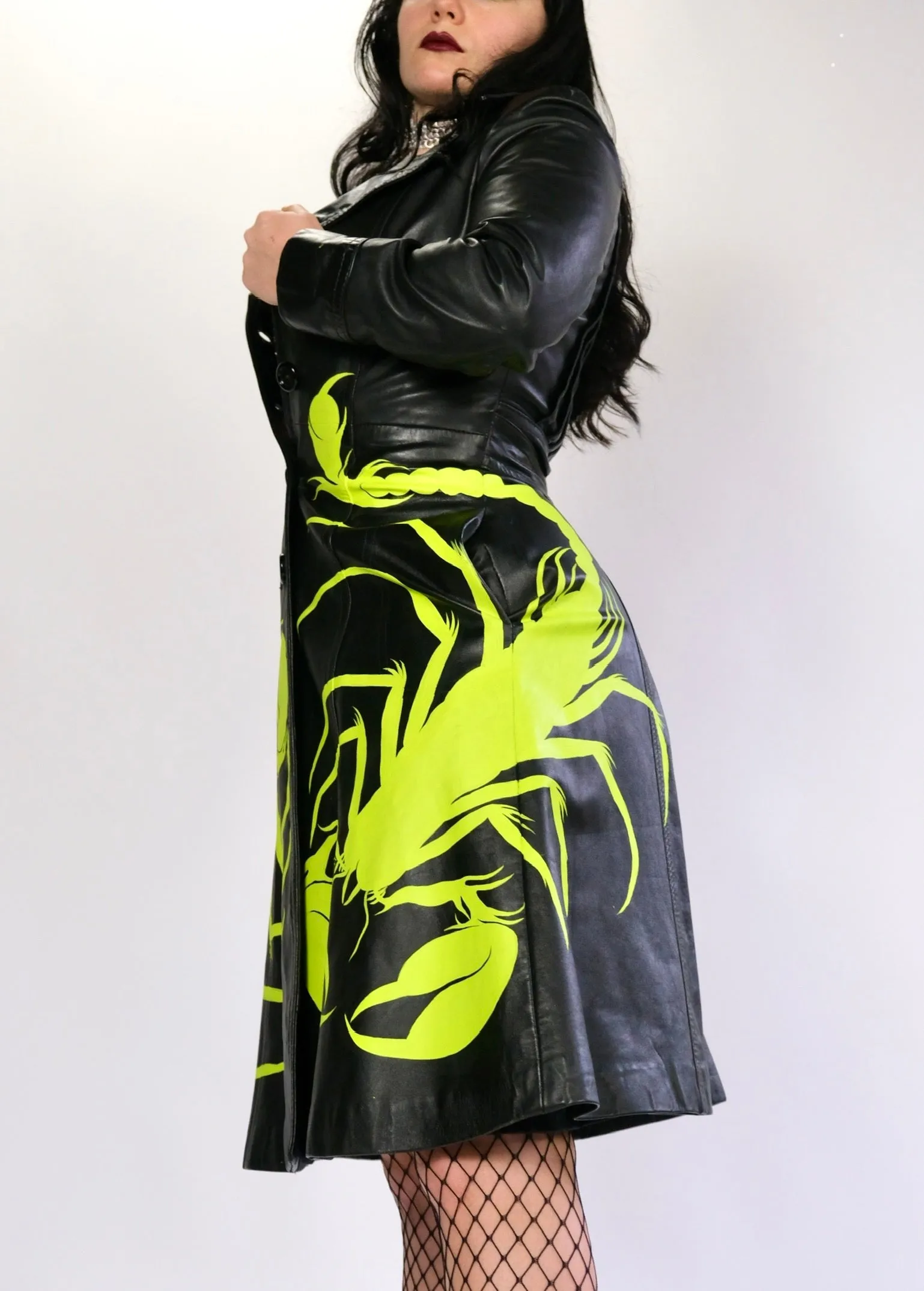 Scorpion Leather Trench Coat