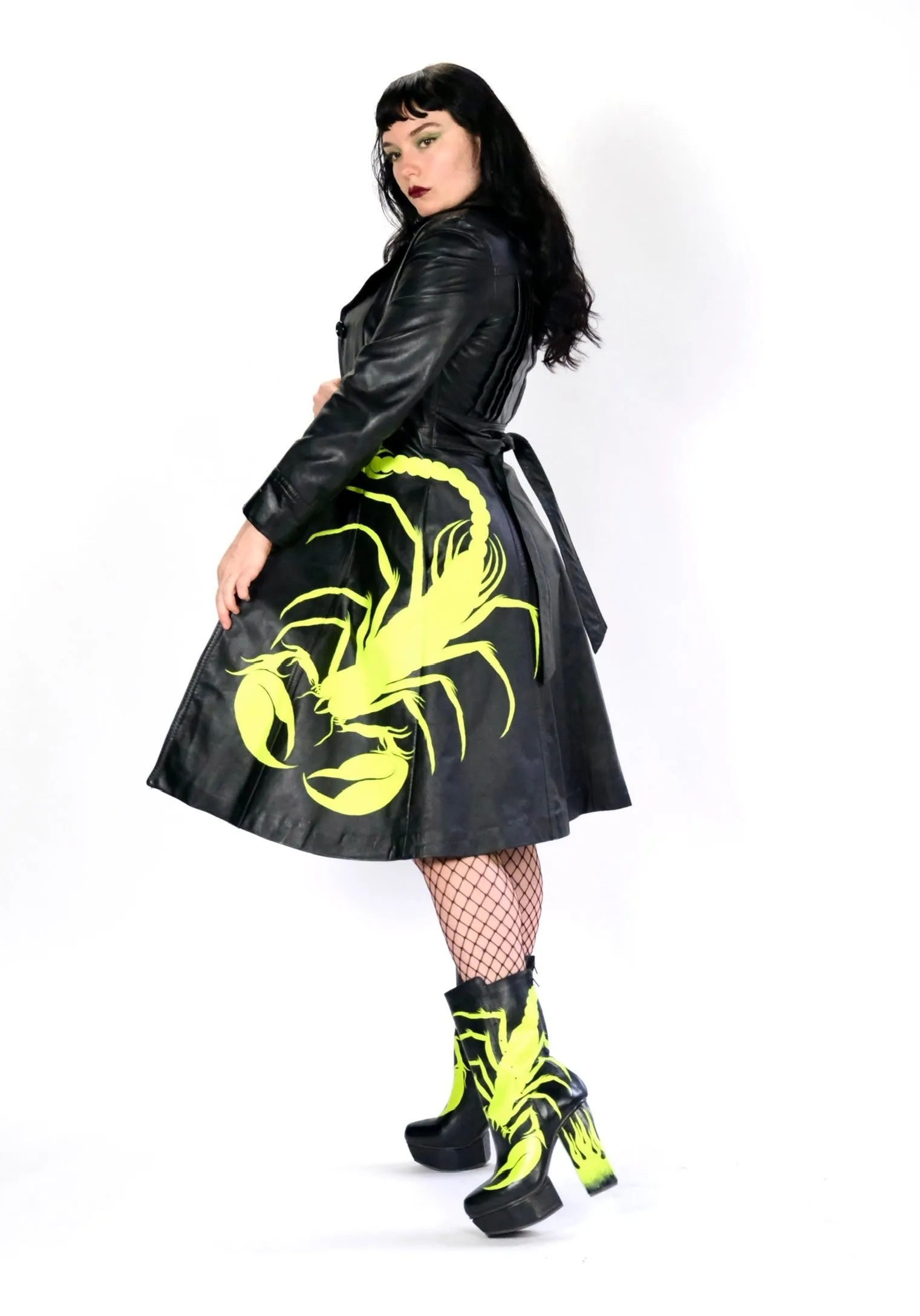 Scorpion Leather Trench Coat