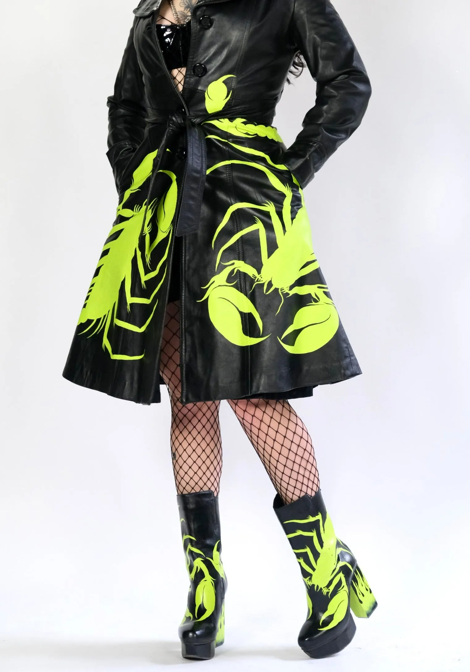 Scorpion Leather Trench Coat