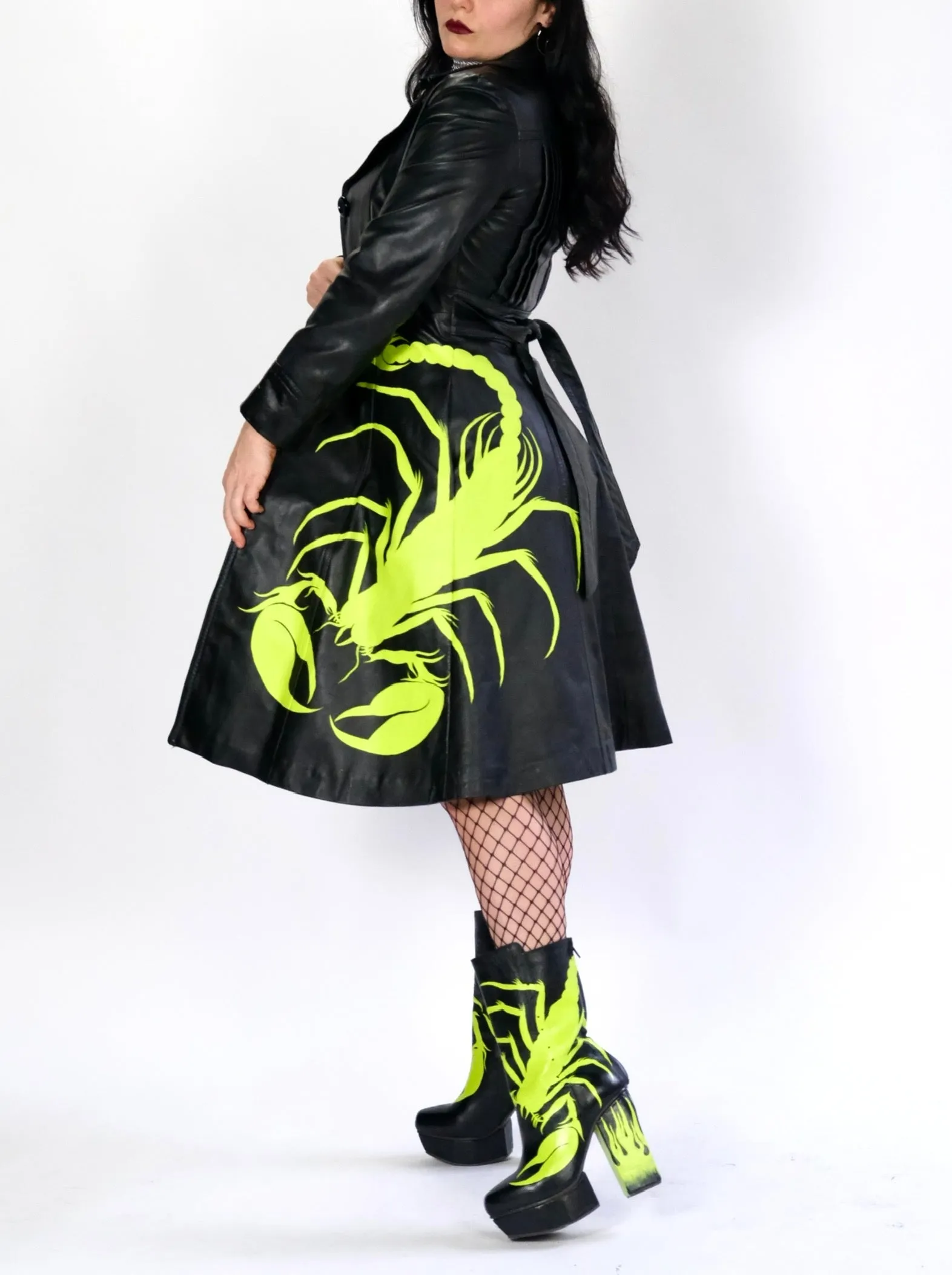 Scorpion Leather Trench Coat