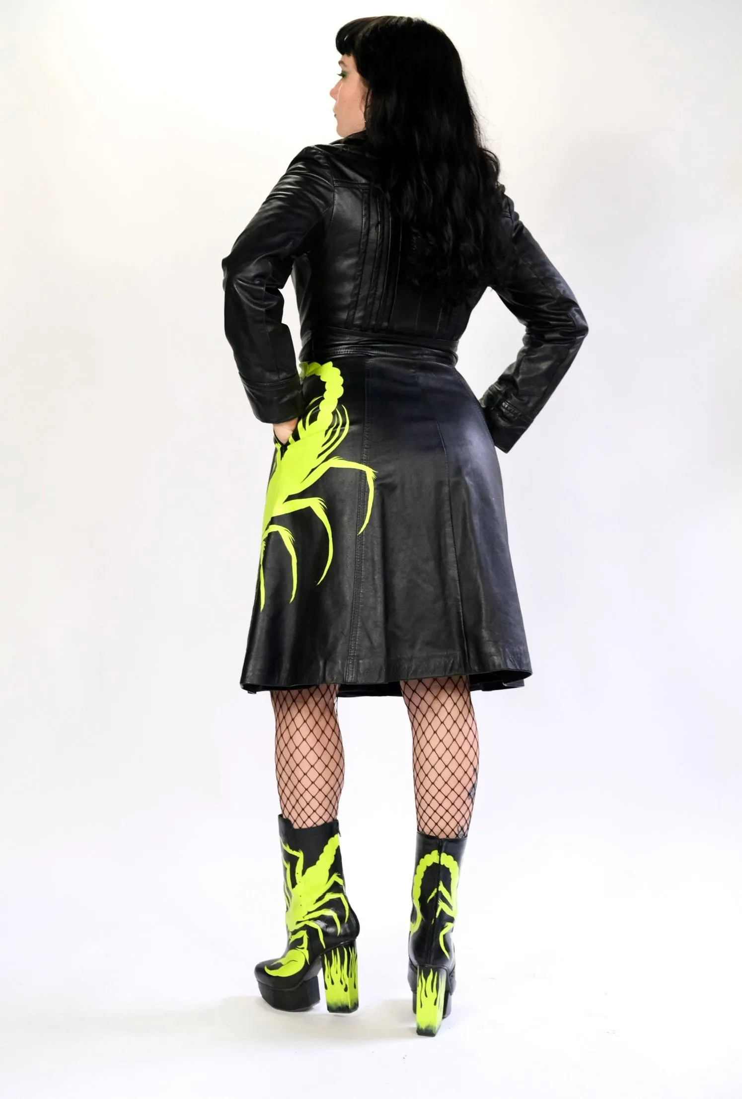Scorpion Leather Trench Coat