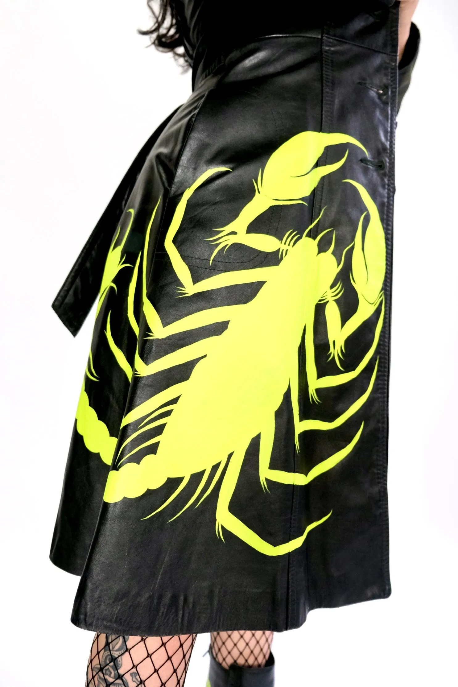 Scorpion Leather Trench Coat