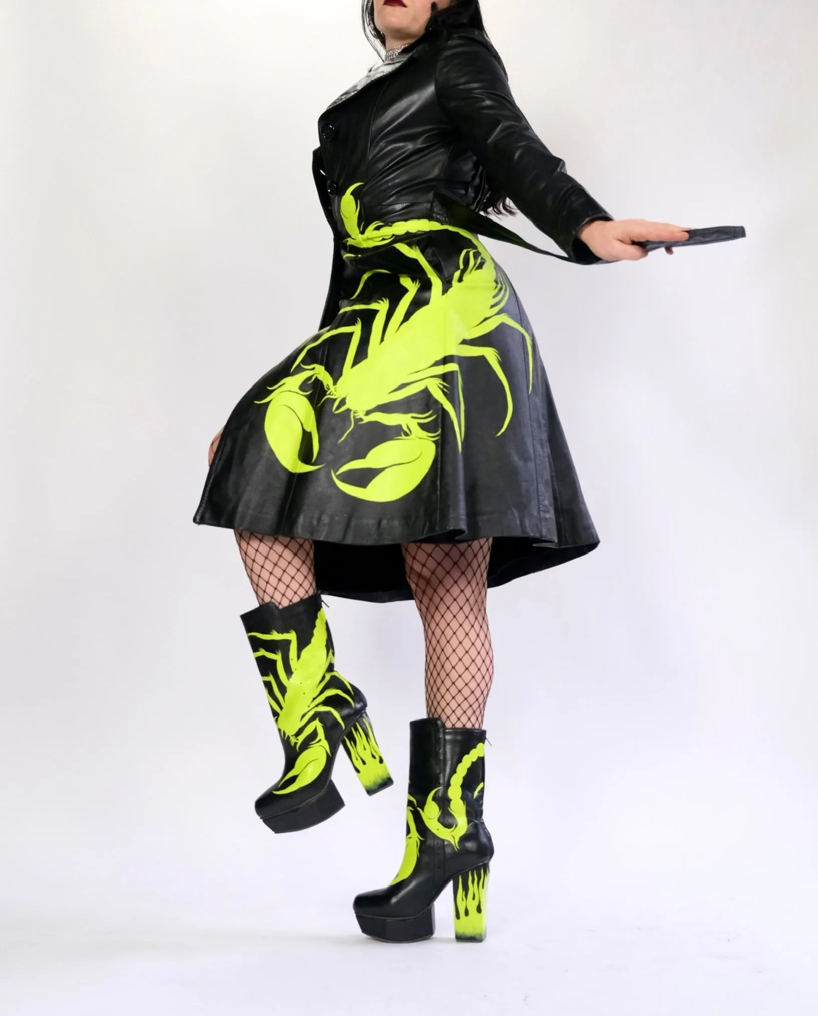 Scorpion Leather Trench Coat