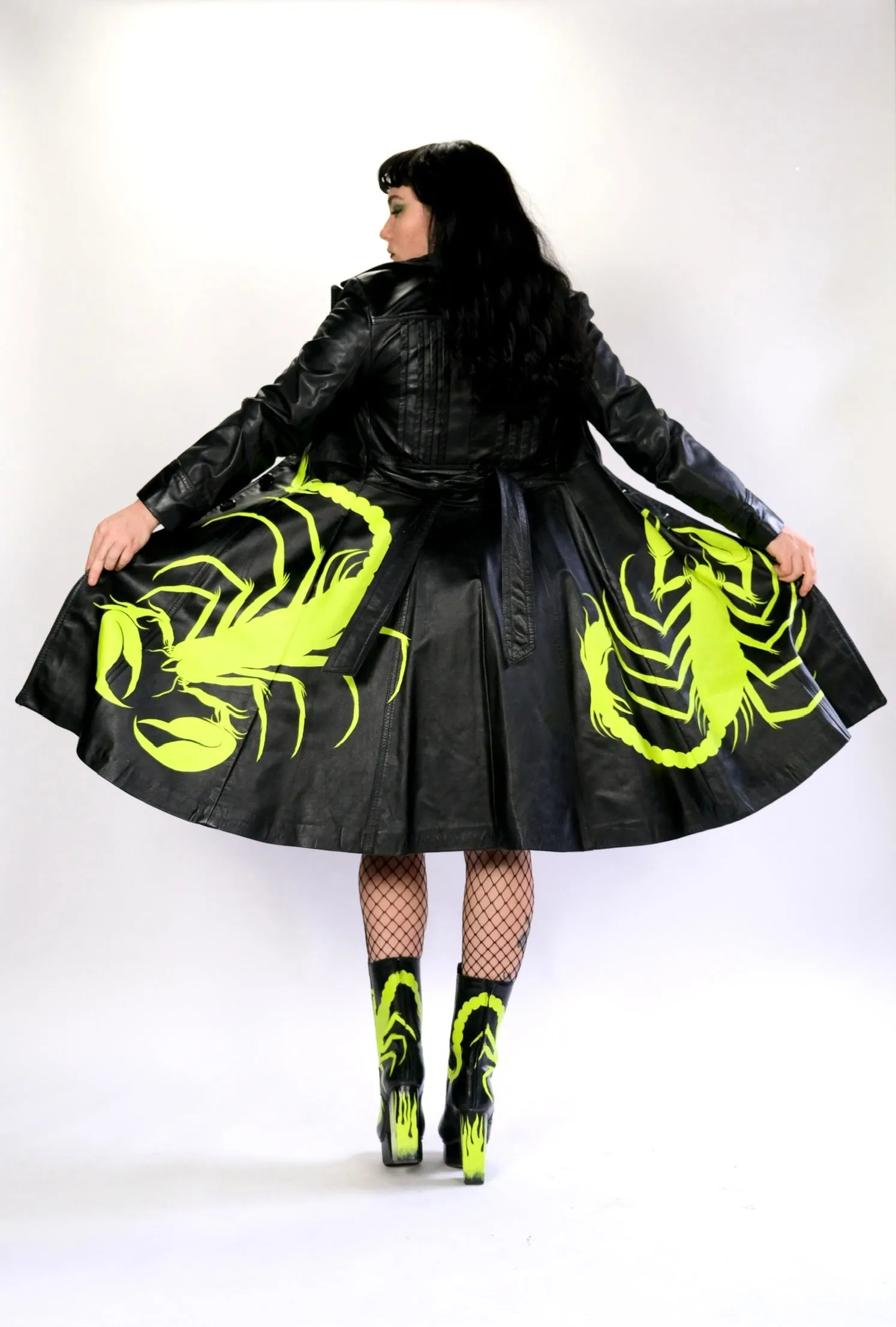 Scorpion Leather Trench Coat