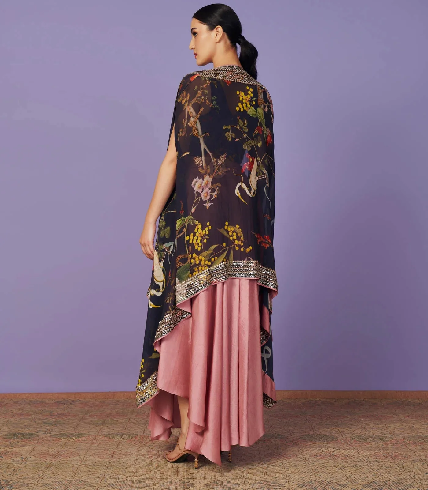 SEQUINS CAPE SET