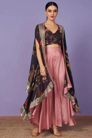 SEQUINS CAPE SET