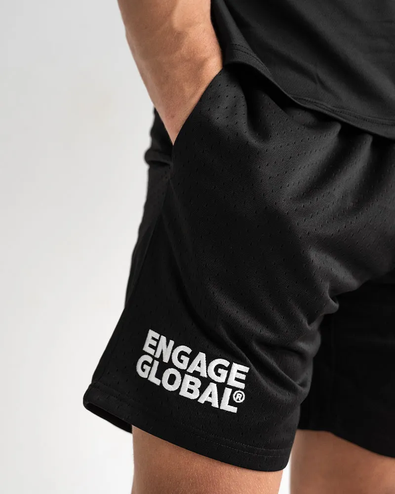 Set The Standard Mesh Shorts (Black)