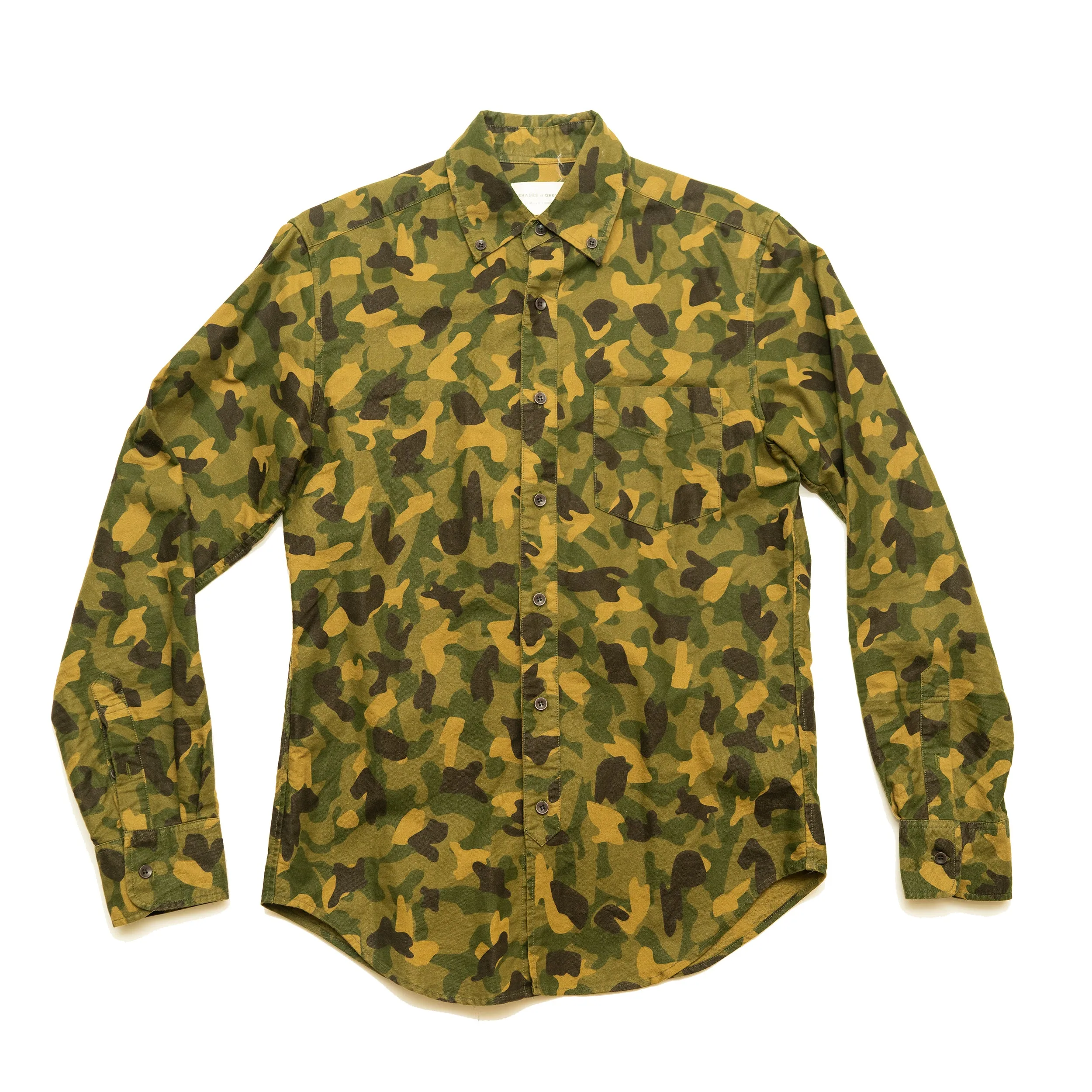 SHADES OF GREY CAMOUFLAGE L/S BUTTON-UP SHIRT (Men's Medium)