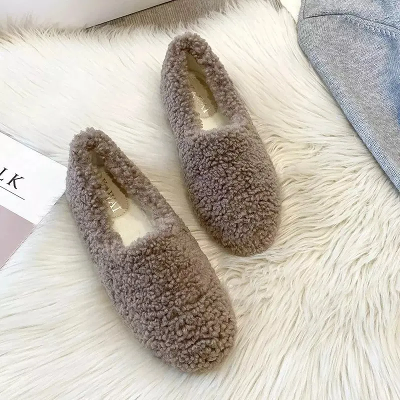 Sheepskin moccasins