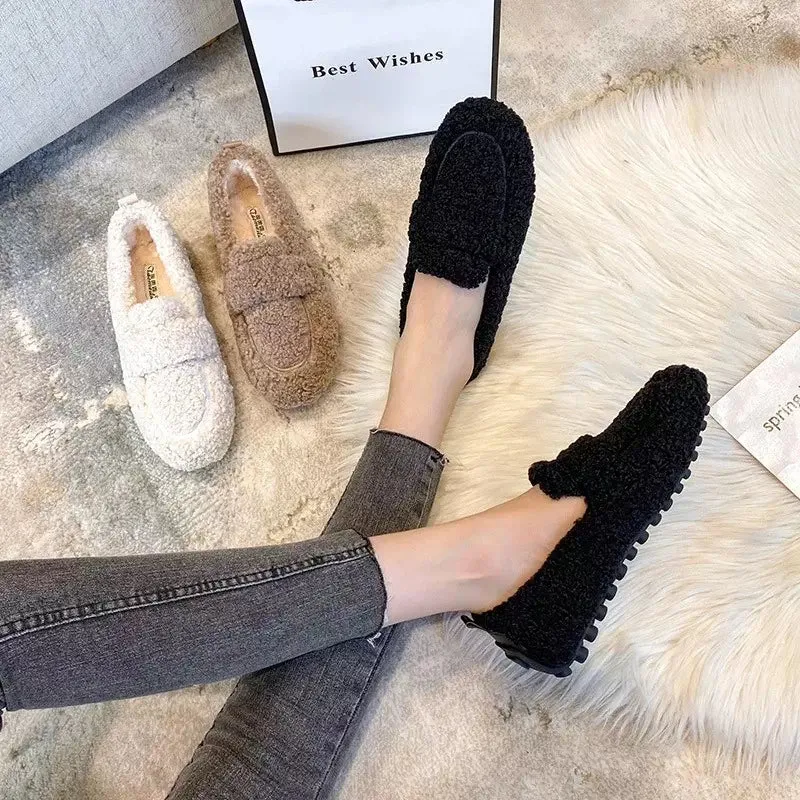 Sheepskin moccasins