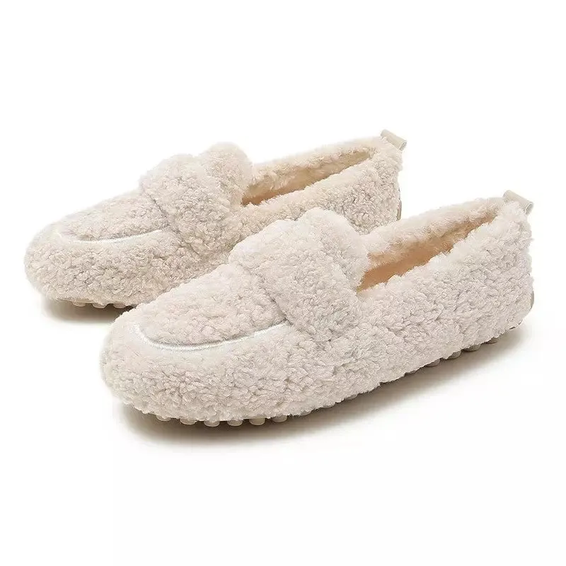 Sheepskin moccasins