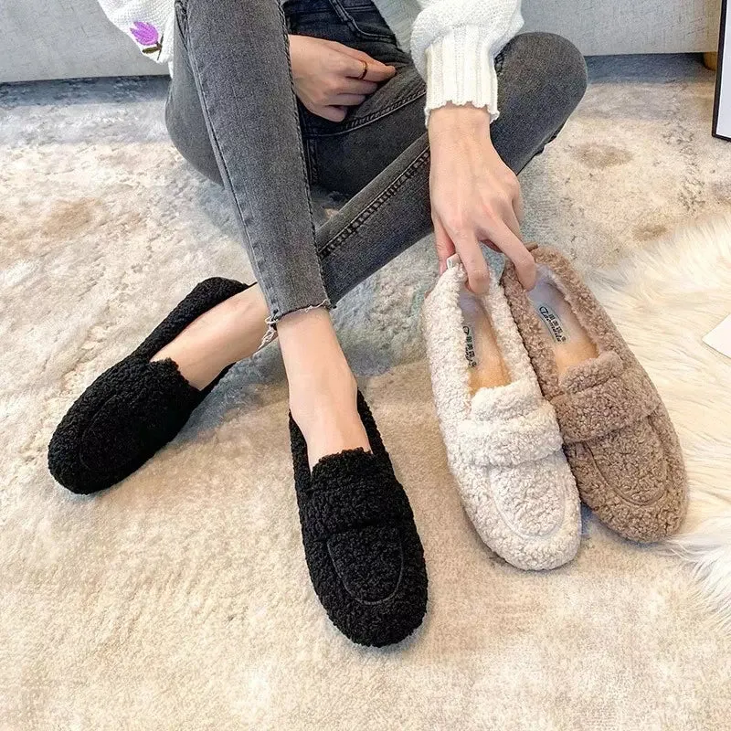Sheepskin moccasins