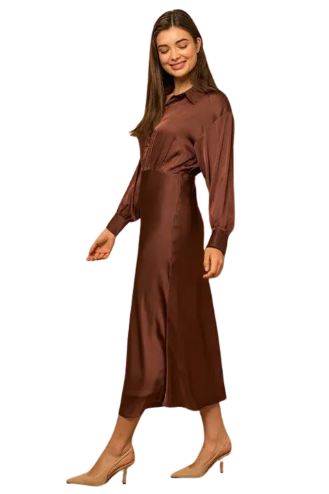 Shirt Top Midi Dress