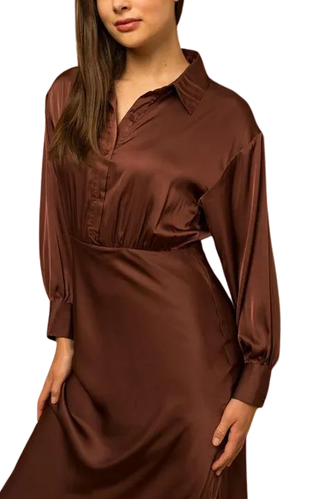 Shirt Top Midi Dress