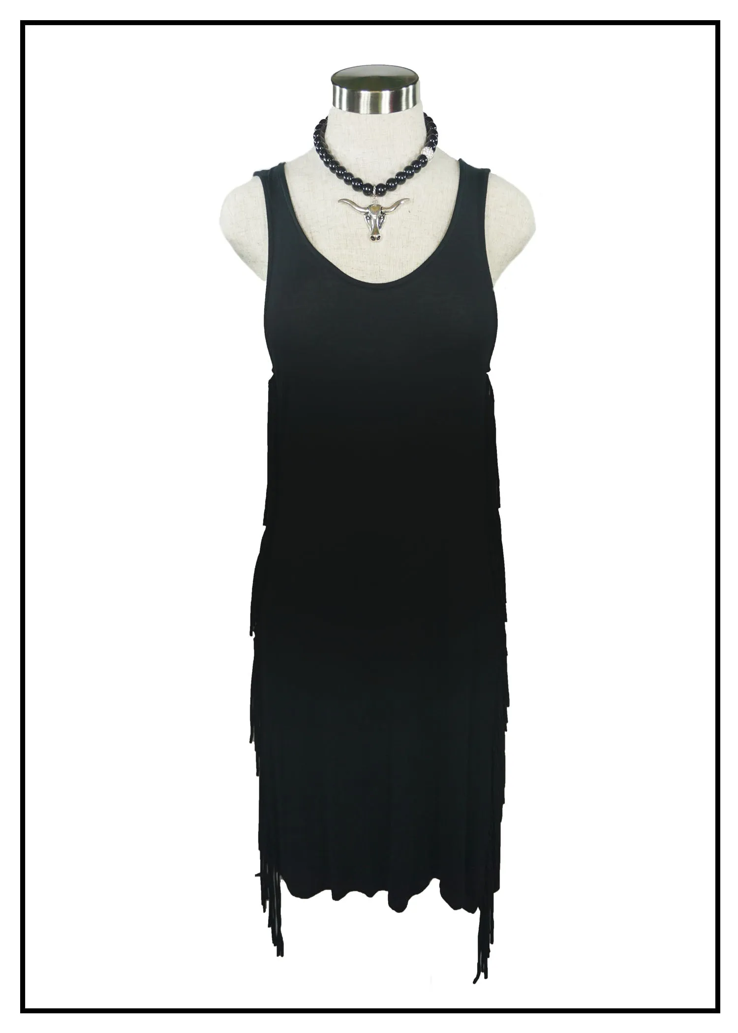 Side Fringe Tunic Dress