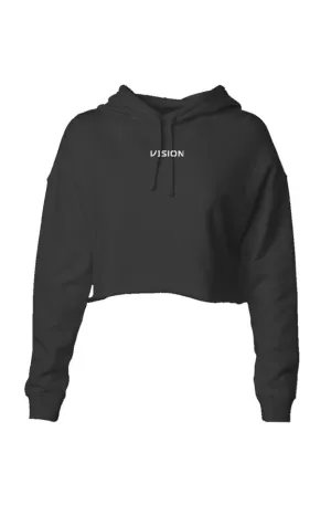 Signature V1SION Lightweight Cropped Hoodie "Black"