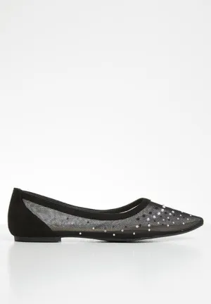 Sissyboy Diamante Mesh Pump Black