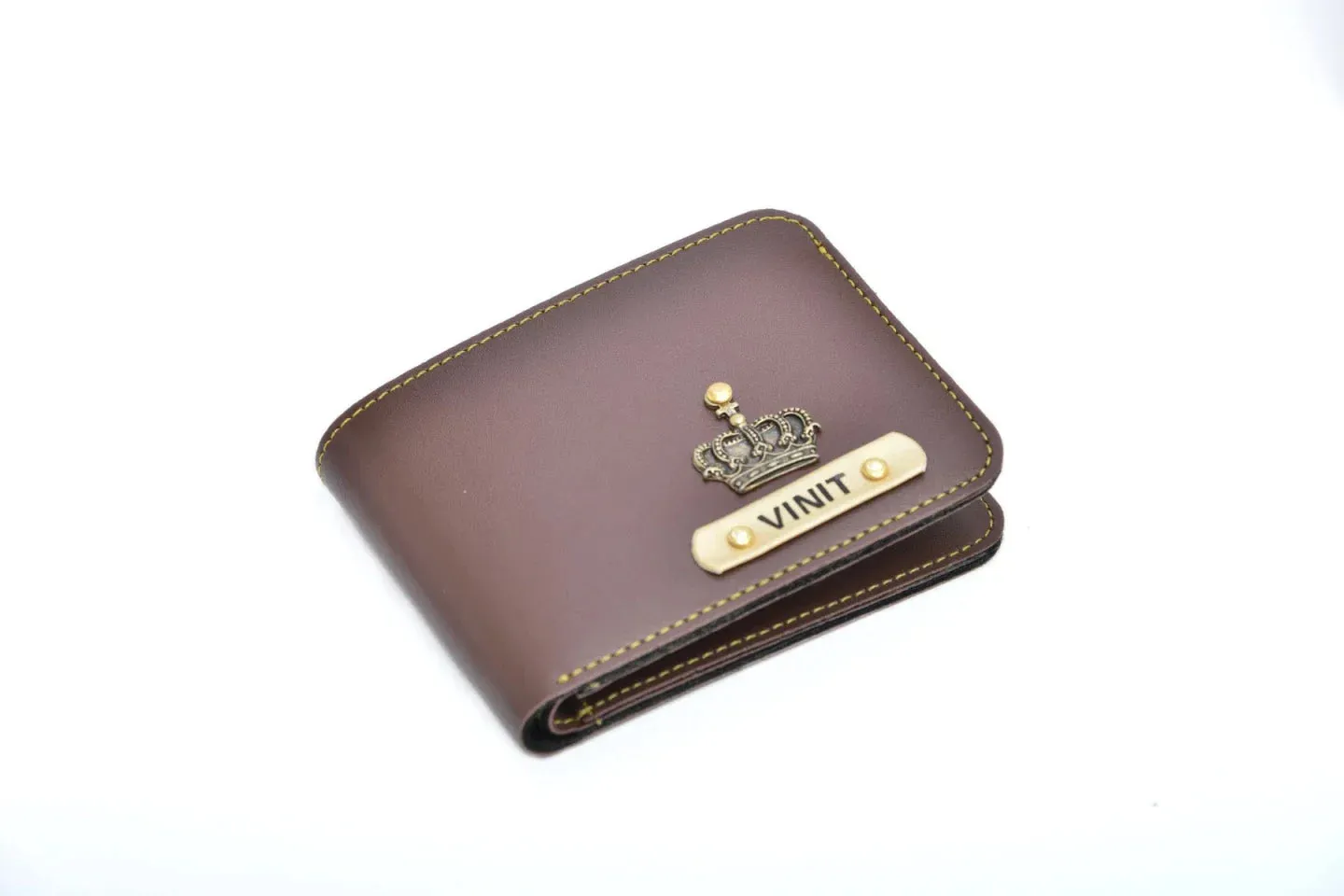 Sling Bag & Men's Wallet & Personalised Couple Rainbow Classic WaterBottle - Brown