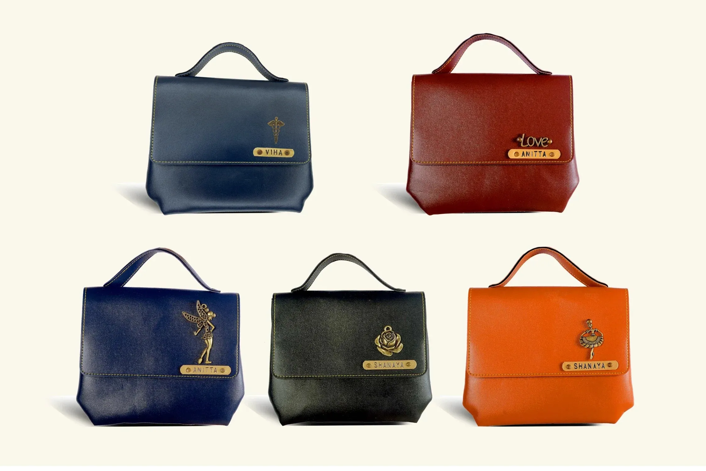 Sling Bag & Men's Wallet & Personalised Couple Rainbow Classic WaterBottle - Tan