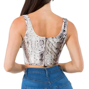 Snake Print Corset Top