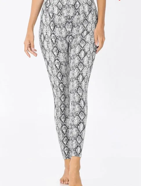 SNAKE SKIN LEGGINGS (black)