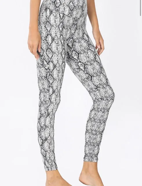 SNAKE SKIN LEGGINGS (black)