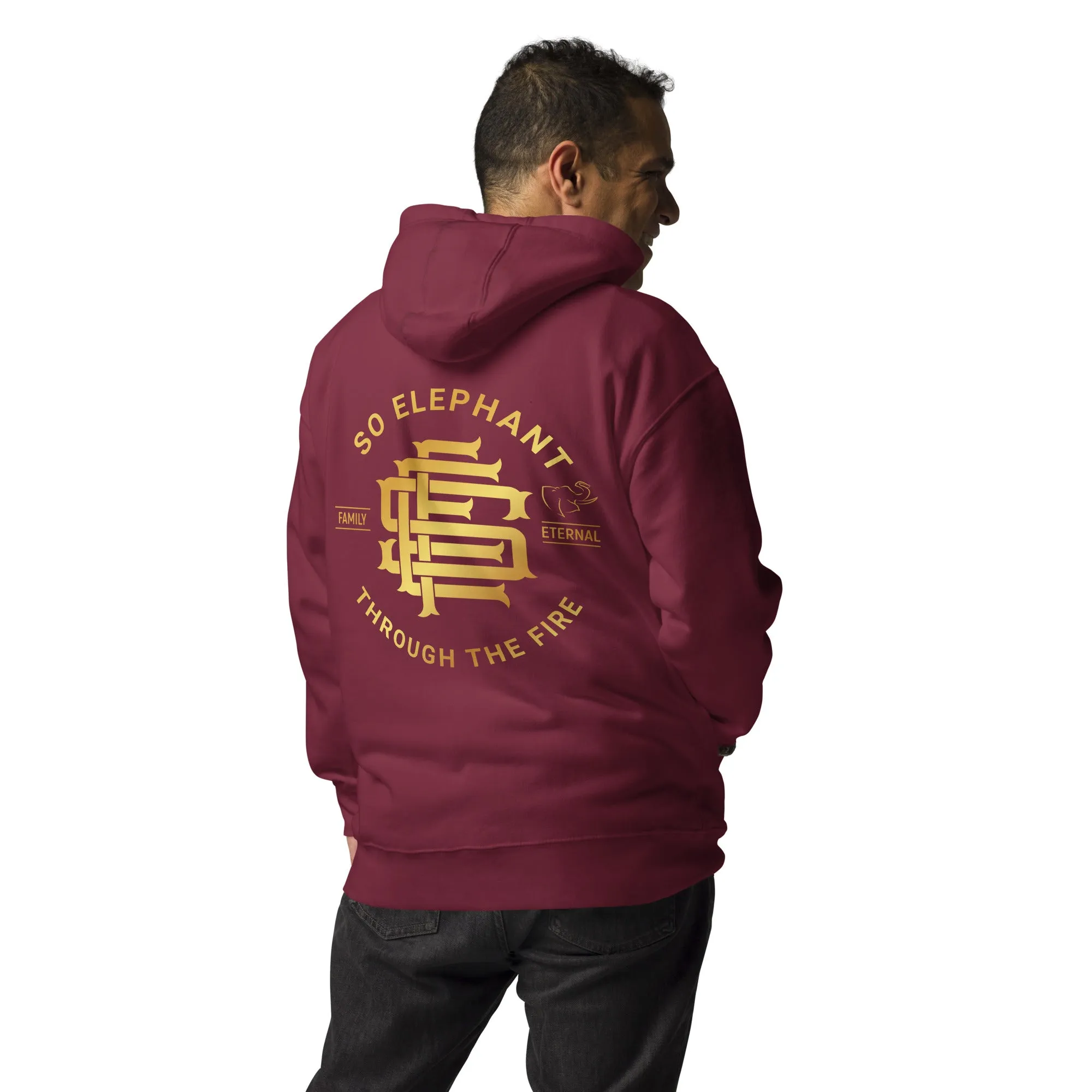 SO ELEPHANT MEN'S "THROUGH THE FIRE BACK PIECE" HOODIE