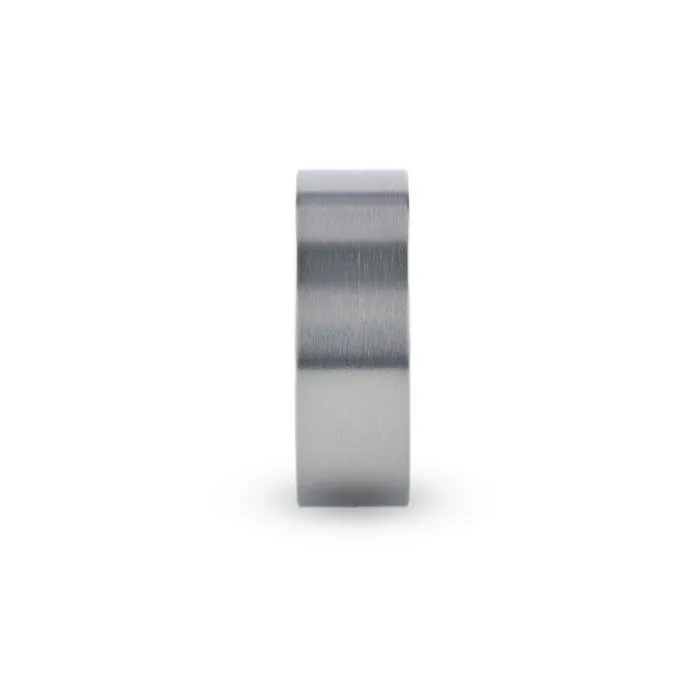 SOLAR Flat Profile Brushed Finish Men’s Titanium Wedding Band