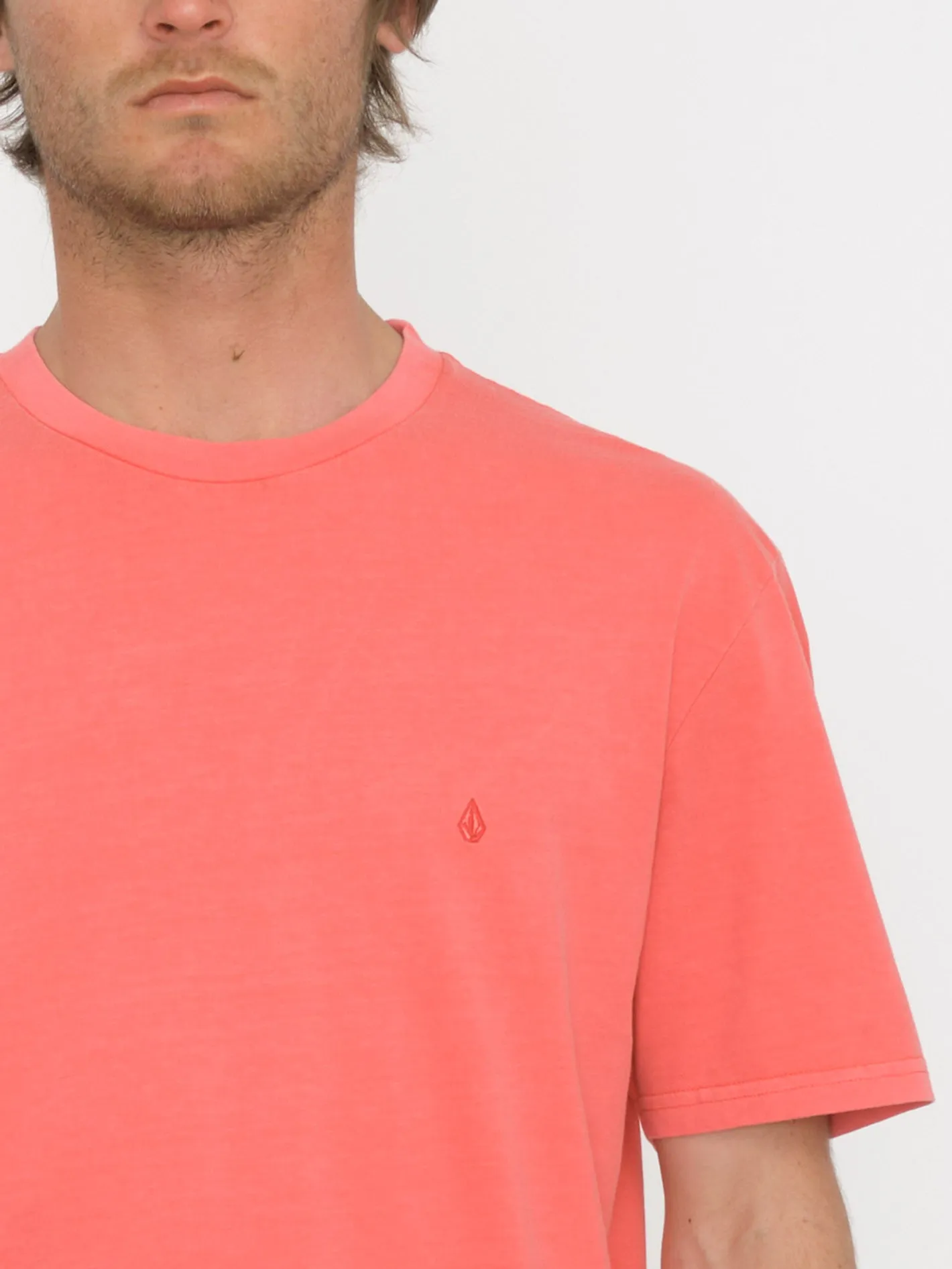Solid Stone T-shirt - WASHED RUBY