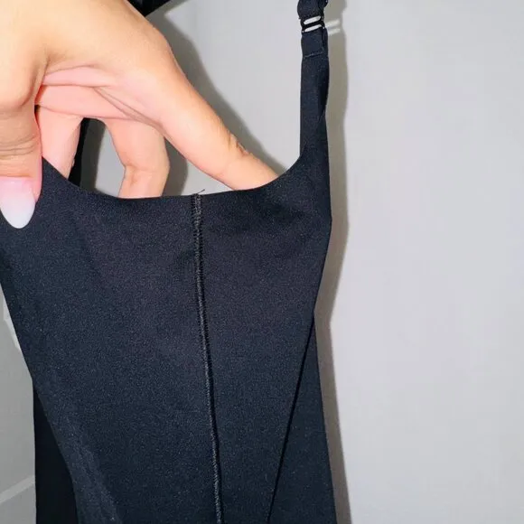Spanx Bodycon Womens Medium Black Spandex Wide Straps Scoop Neck
