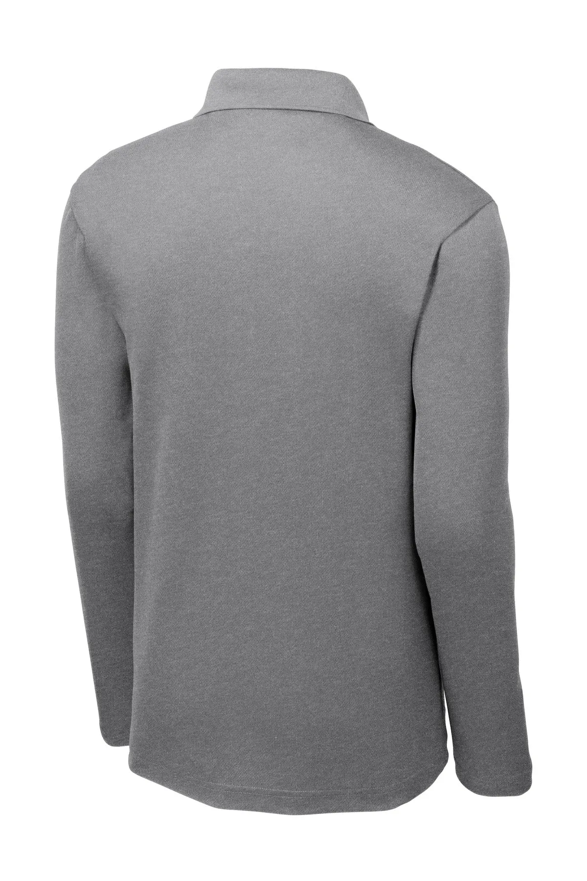 Sport-Tek  PosiCharge  RacerMesh  Long Sleeve Polo. ST640LS Grey Heather