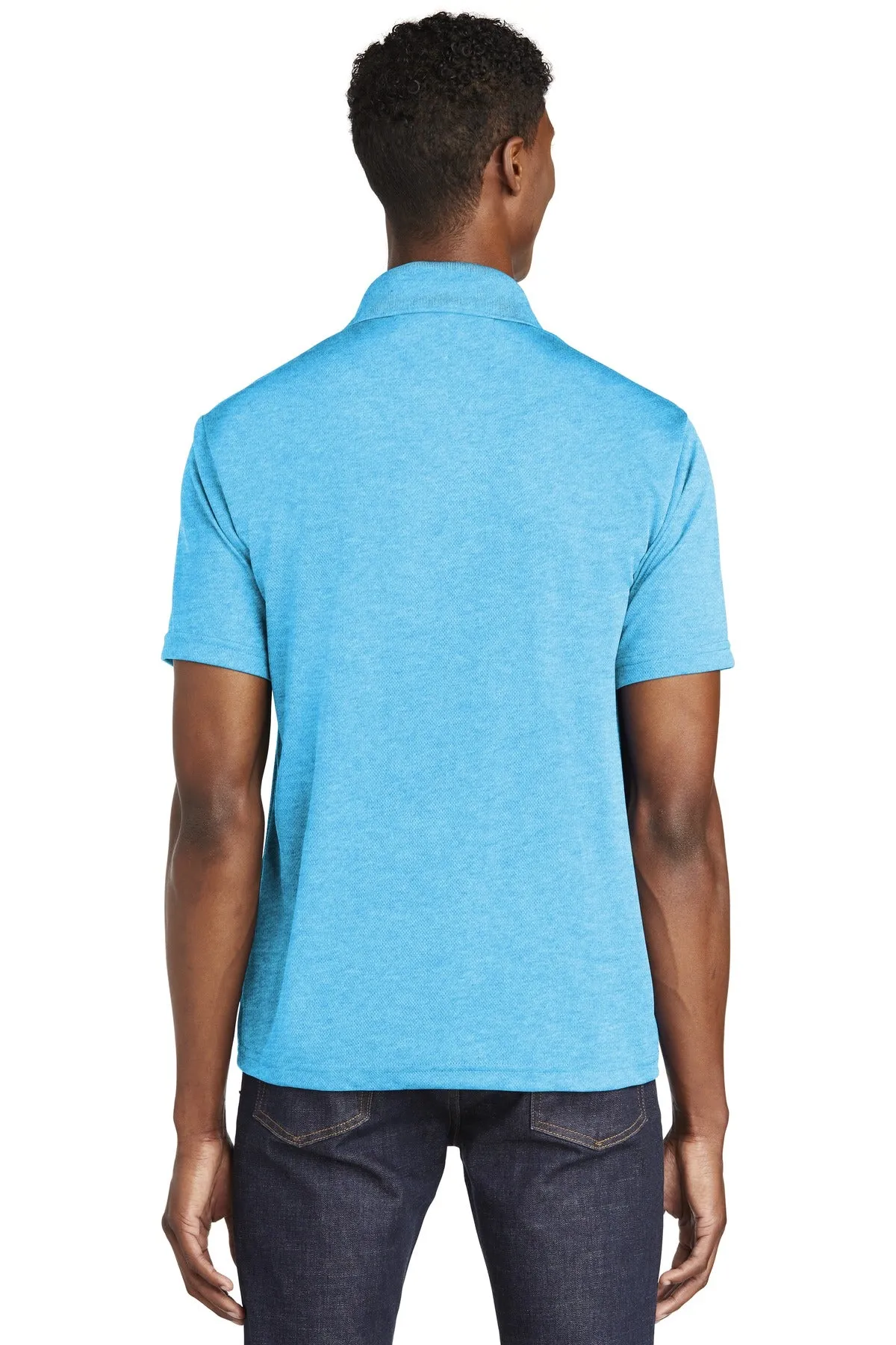 Sport-Tek PosiCharge RacerMesh Polo. ST640 Pond Blue Heather