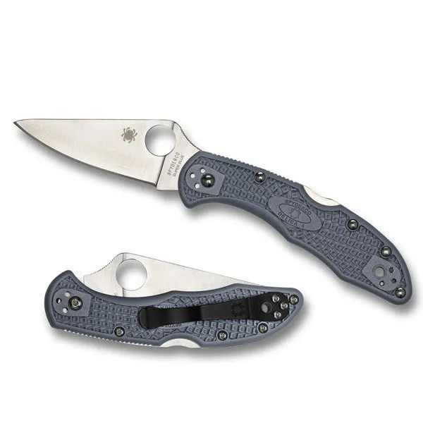 Spyderco Delica 4 Lightweight Flat Ground Plain Blade