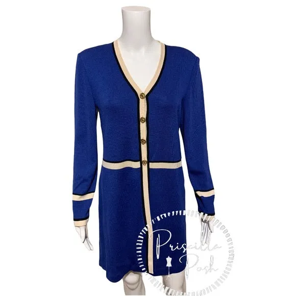 St. John Collection Santana Knit Long Dress Jacket