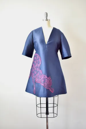Stella McCartney Blue Mini Dress Made In Italy