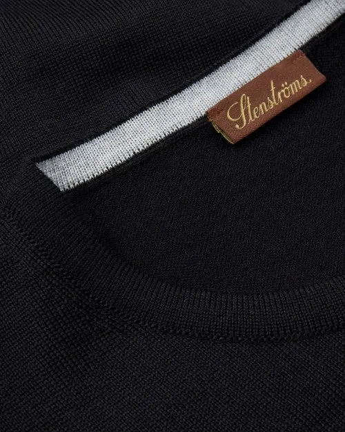 STENSTROMS | Merino Crew Neck Sweater | Black