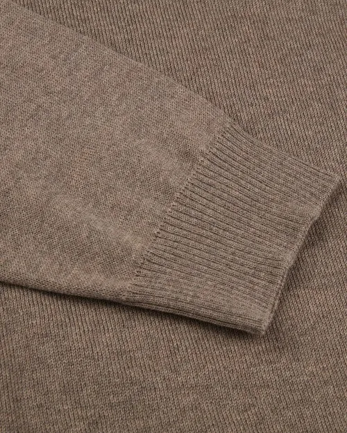 STENSTROMS | Merino Half Zip Sweater | Beige