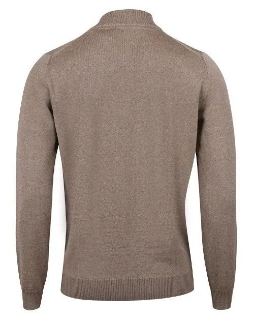 STENSTROMS | Merino Half Zip Sweater | Beige