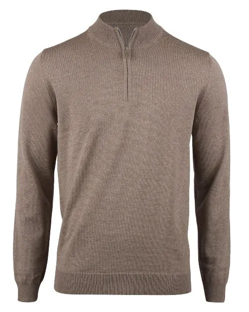 STENSTROMS | Merino Half Zip Sweater | Beige