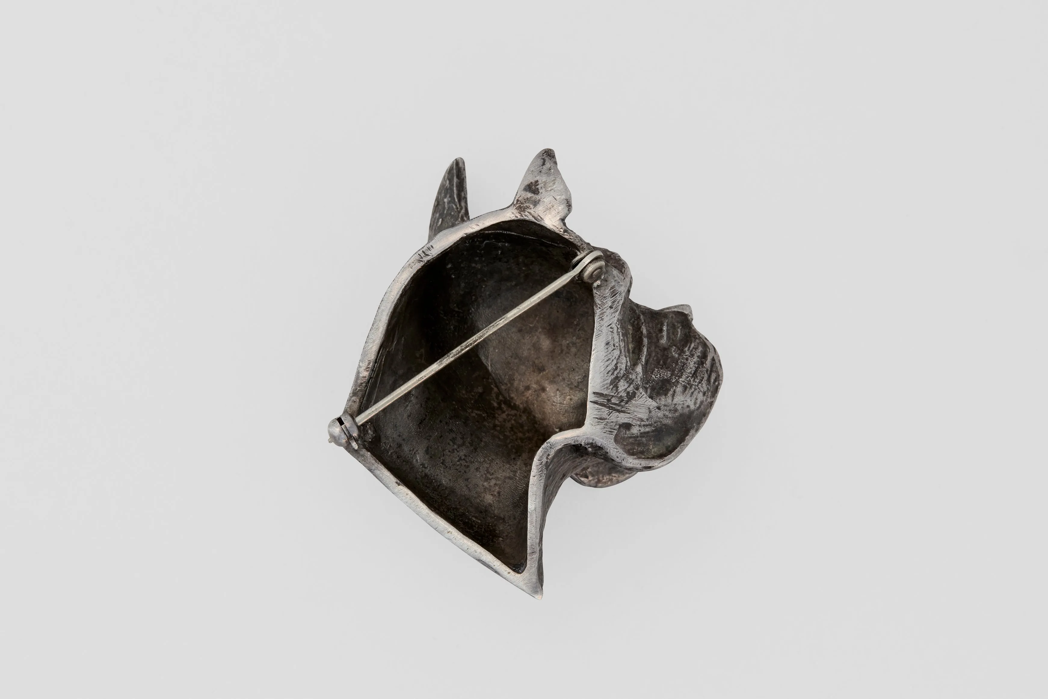 Sterling Boxer Dog Pin