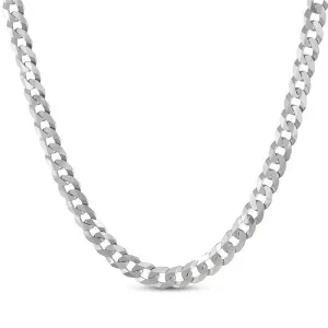 Sterling Silver 24" 6.7mm Men's Curb Link Chain