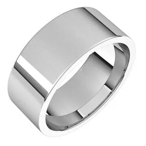 Sterling Silver 8 mm Flat Comfort Fit Light Band Size 10.5